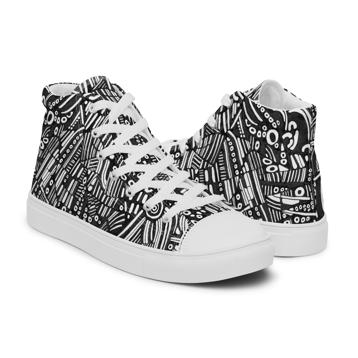 Armillary Sphere (Men’s high top canvas shoes)