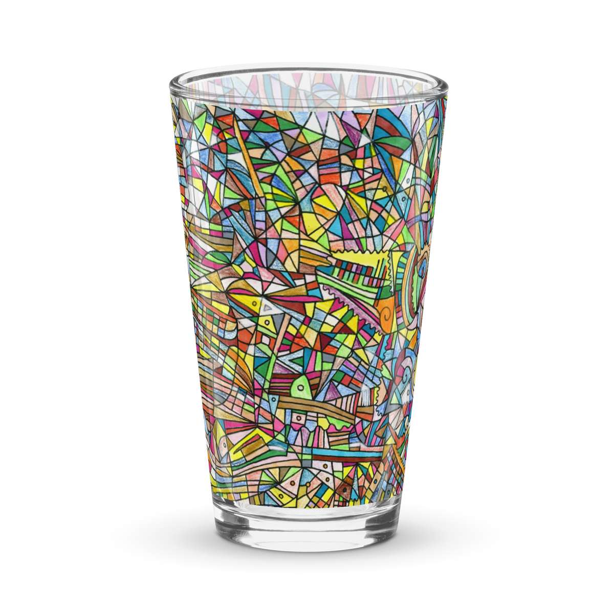 Topography pint glass
