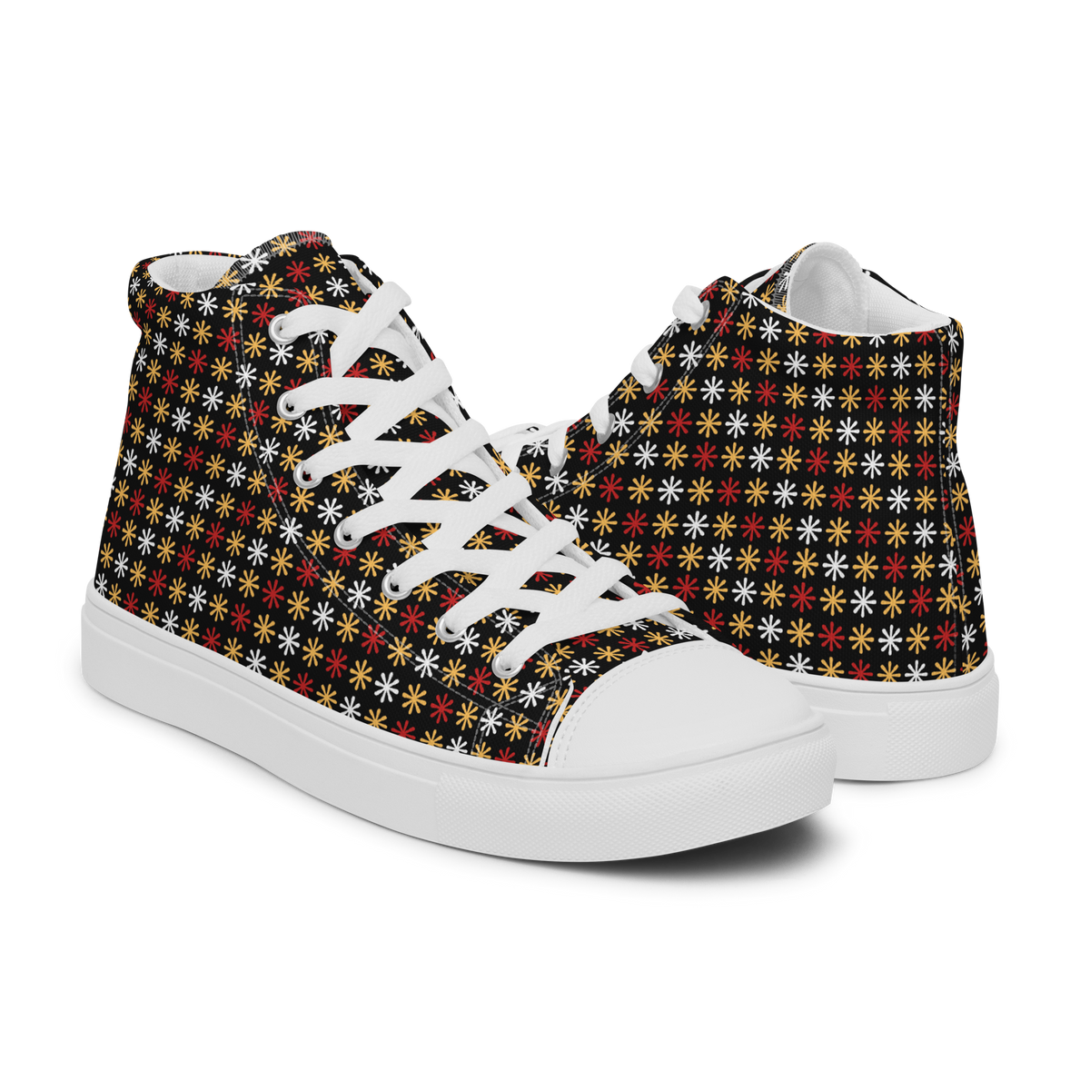 Funky Flowers (Women’s high top canvas shoes)