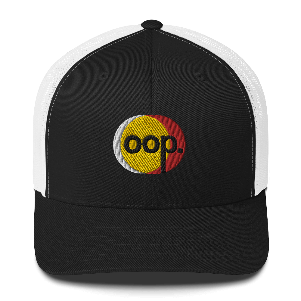 OOP. Trucker Cap (black text)
