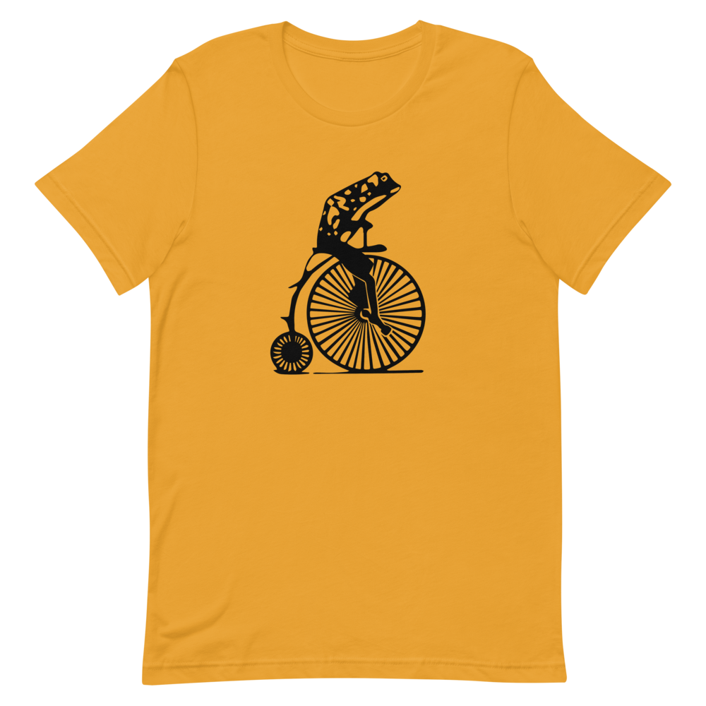 Frog on a Penny Farthing tee