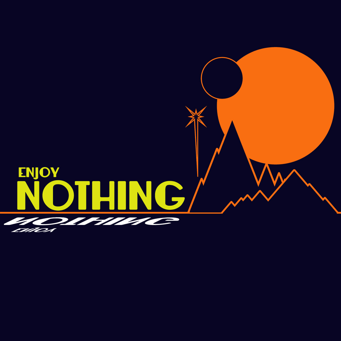 Organic Enjoy Nothing Hoodie Orange Planet