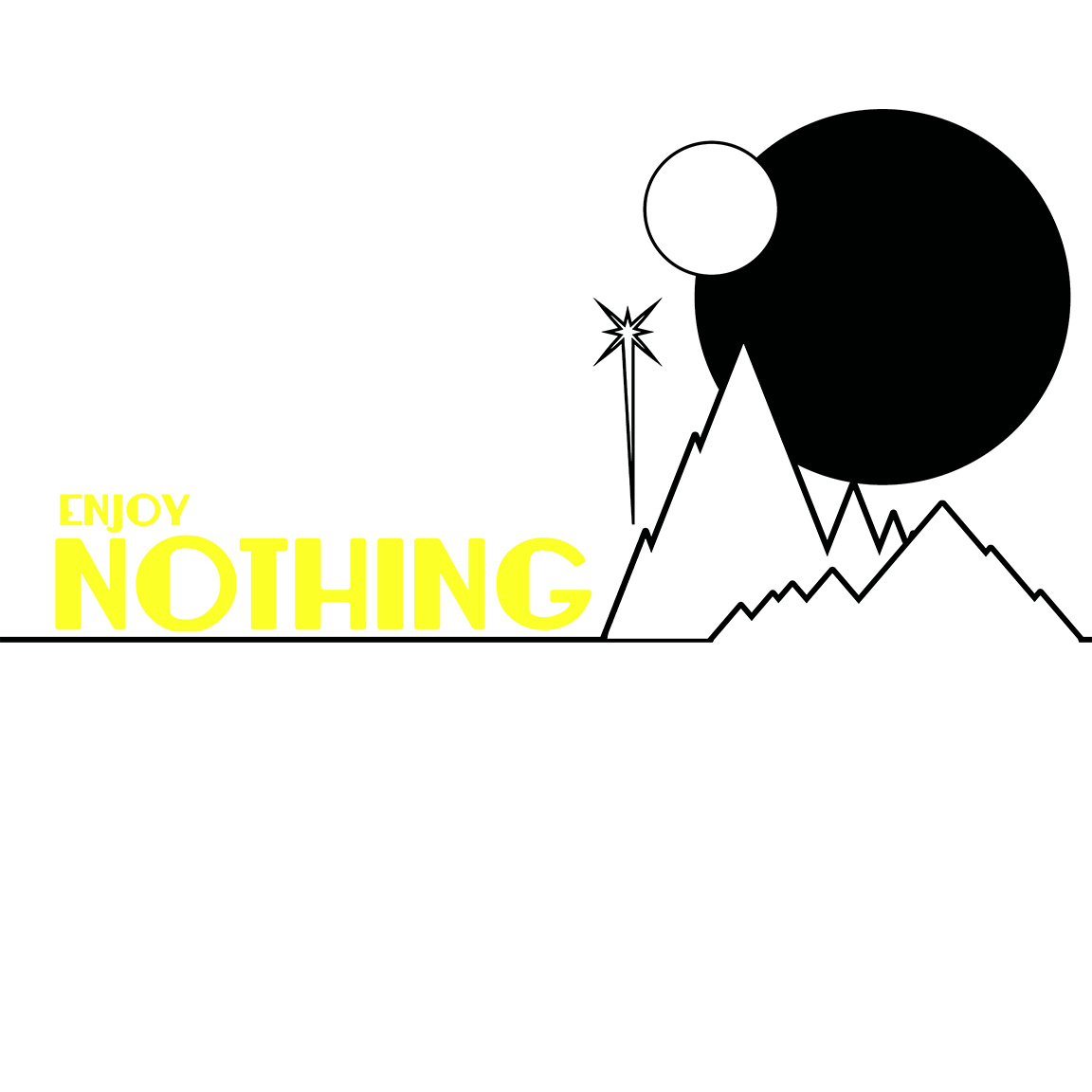 Organic Enjoy Nothing T-Shirt Black Planet