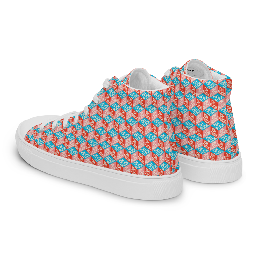 Oh F*ck! Men’s high top canvas shoes