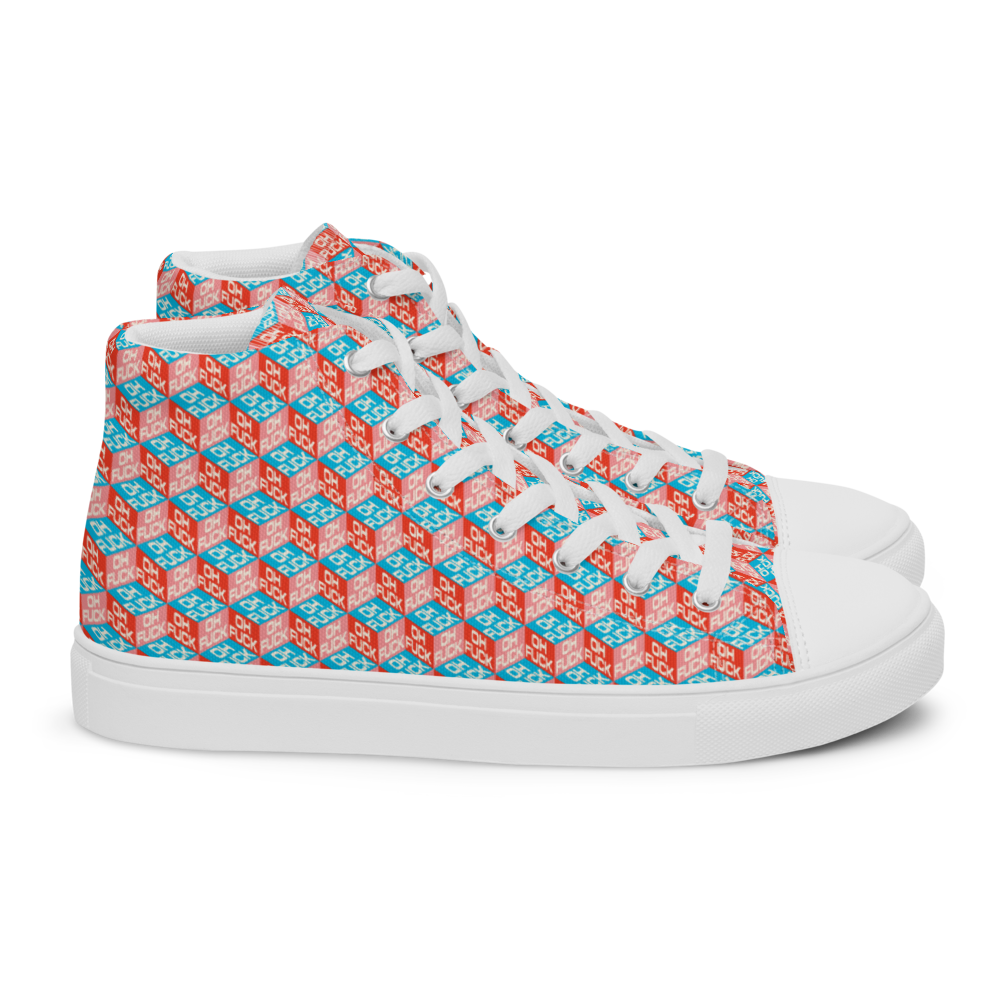 Oh F*ck! Men’s high top canvas shoes