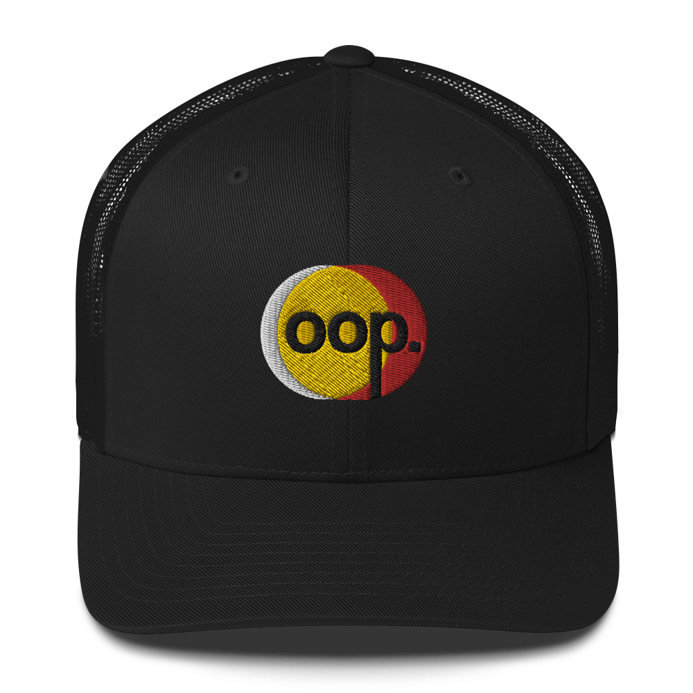 OOP. Trucker Cap (black text)