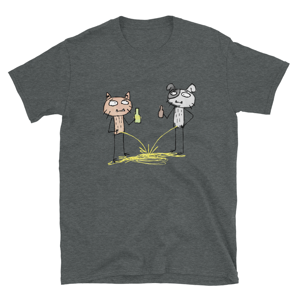 Cat and Dog Peeing T-Shirt