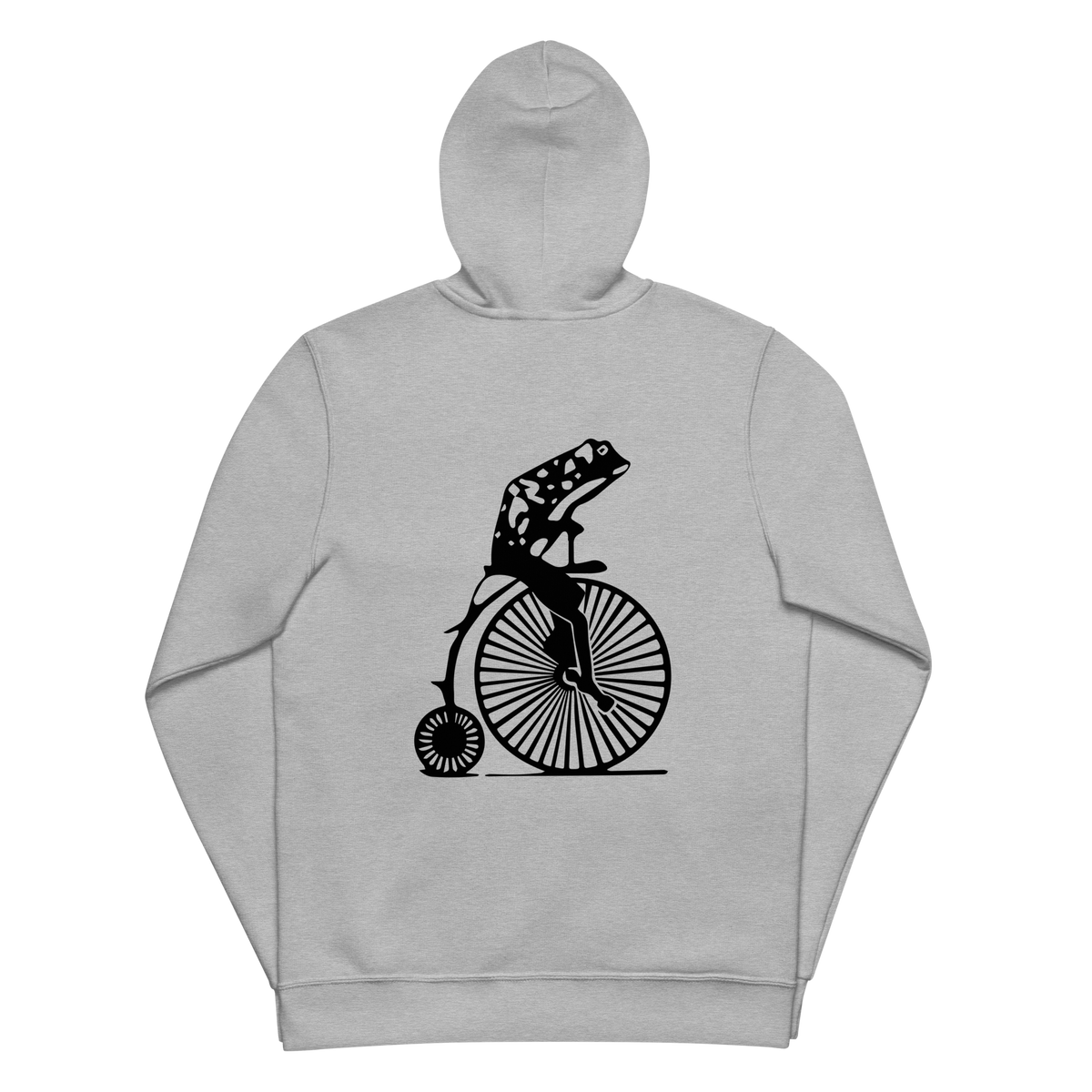 Frog on a Penny Farthing zip hoodie