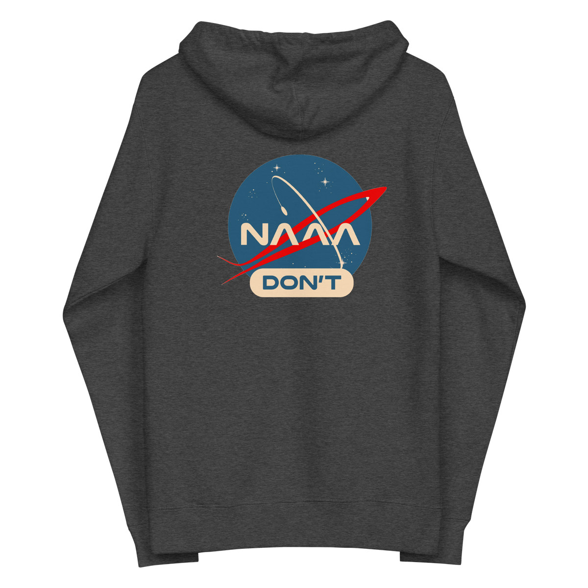 NAAA Don&#39;t fleece zip up hoodie