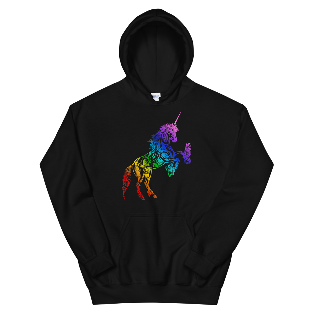 Black unicorn hoodie 2025