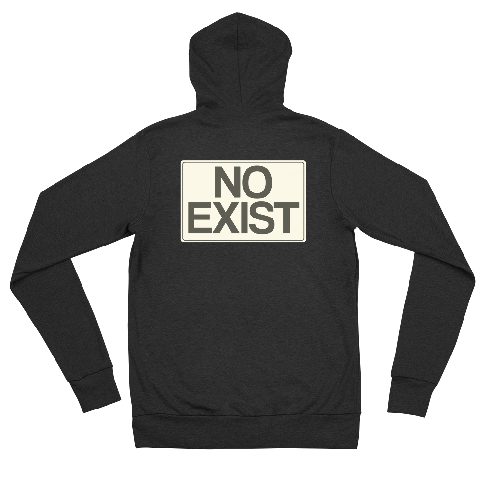 NO EXIST. unisex zip hoodie