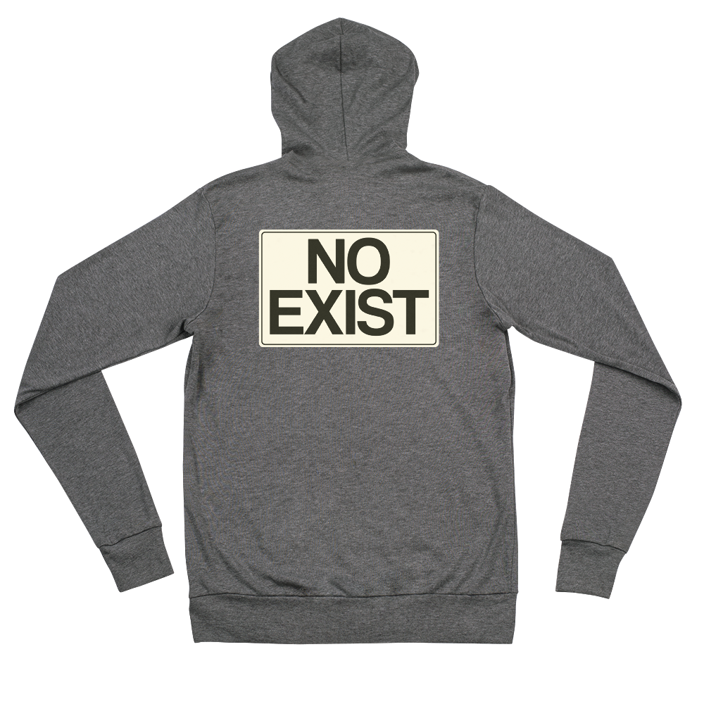 NO EXIST. unisex zip hoodie