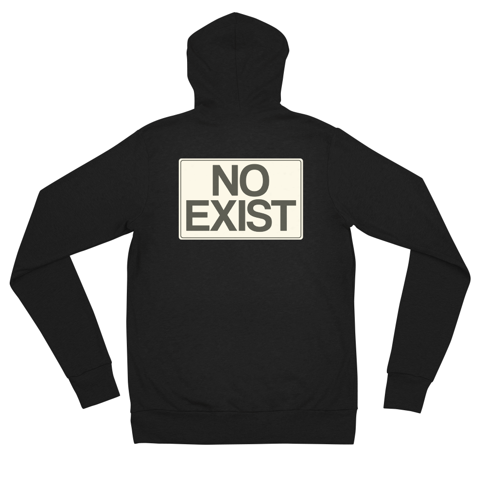 NO EXIST. unisex zip hoodie