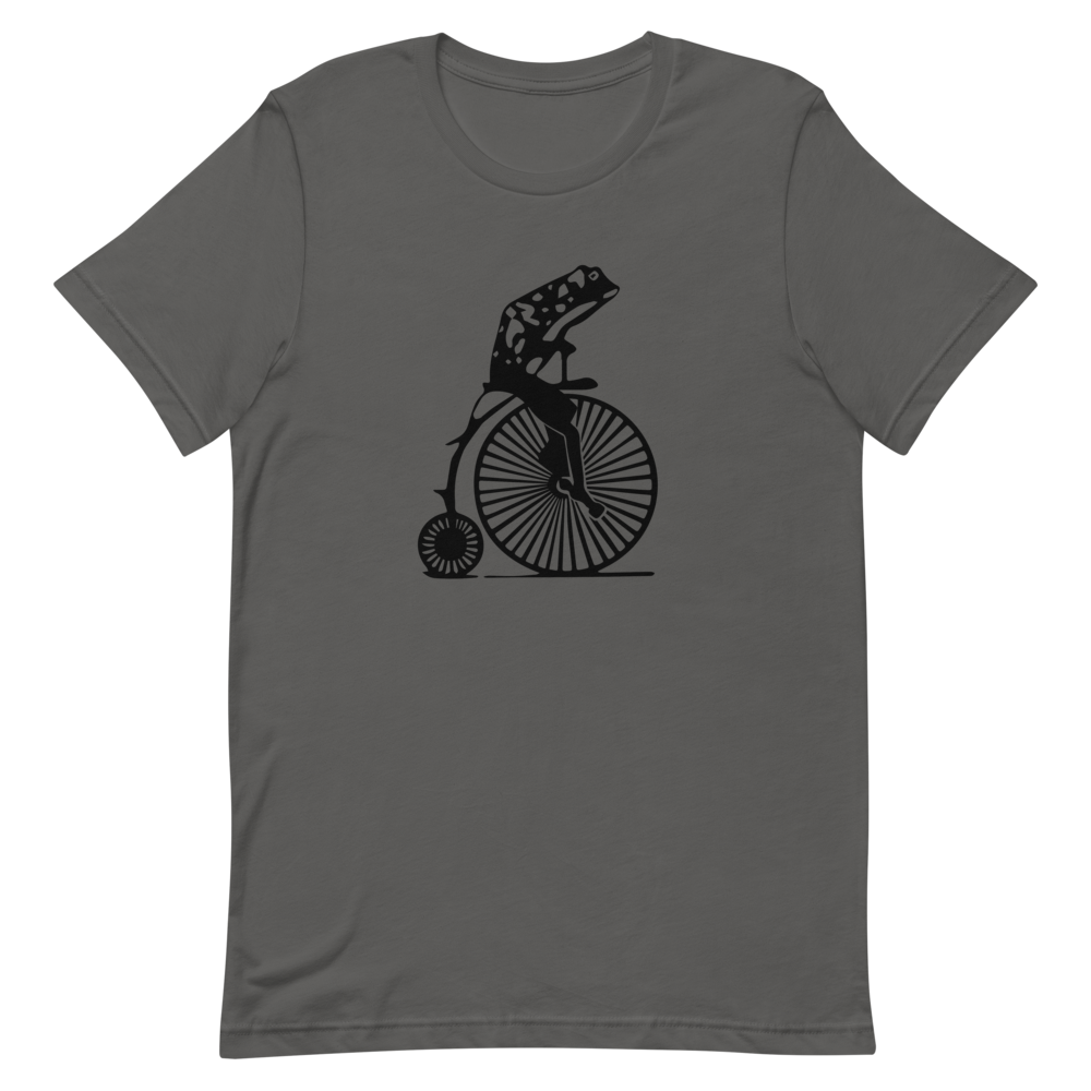 Frog on a Penny Farthing tee