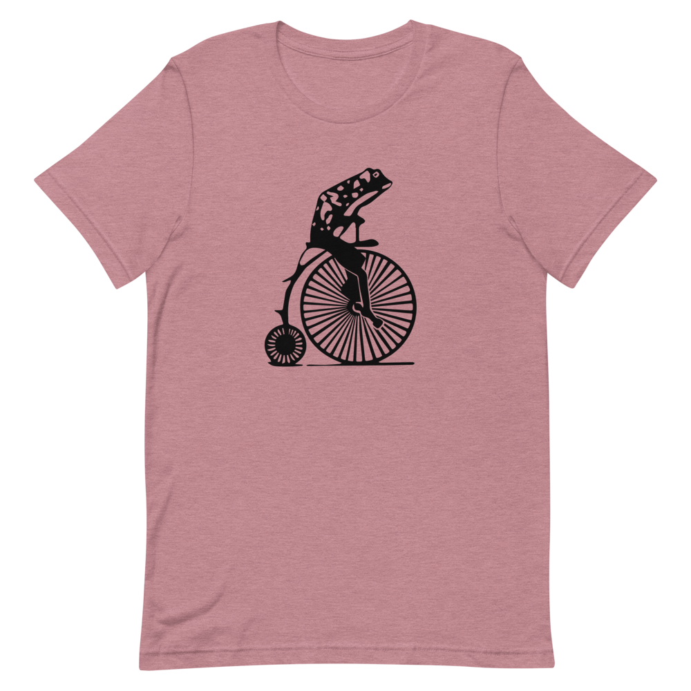 Frog on a Penny Farthing tee