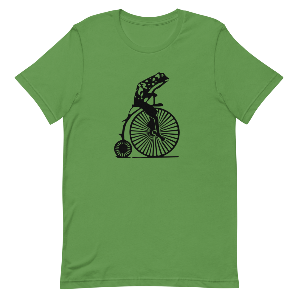 Frog on a Penny Farthing tee