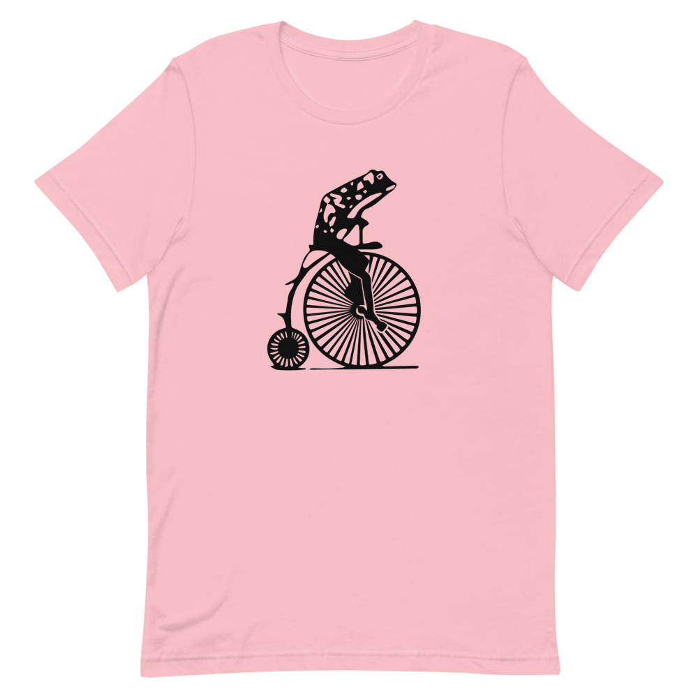 Frog on a Penny Farthing tee