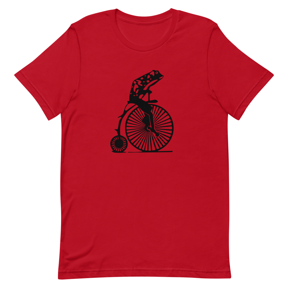 Frog on a Penny Farthing tee