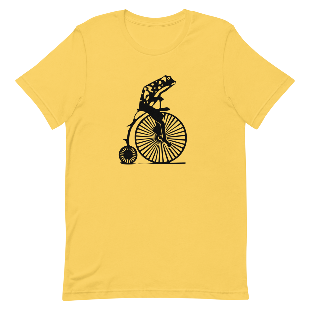 Frog on a Penny Farthing tee
