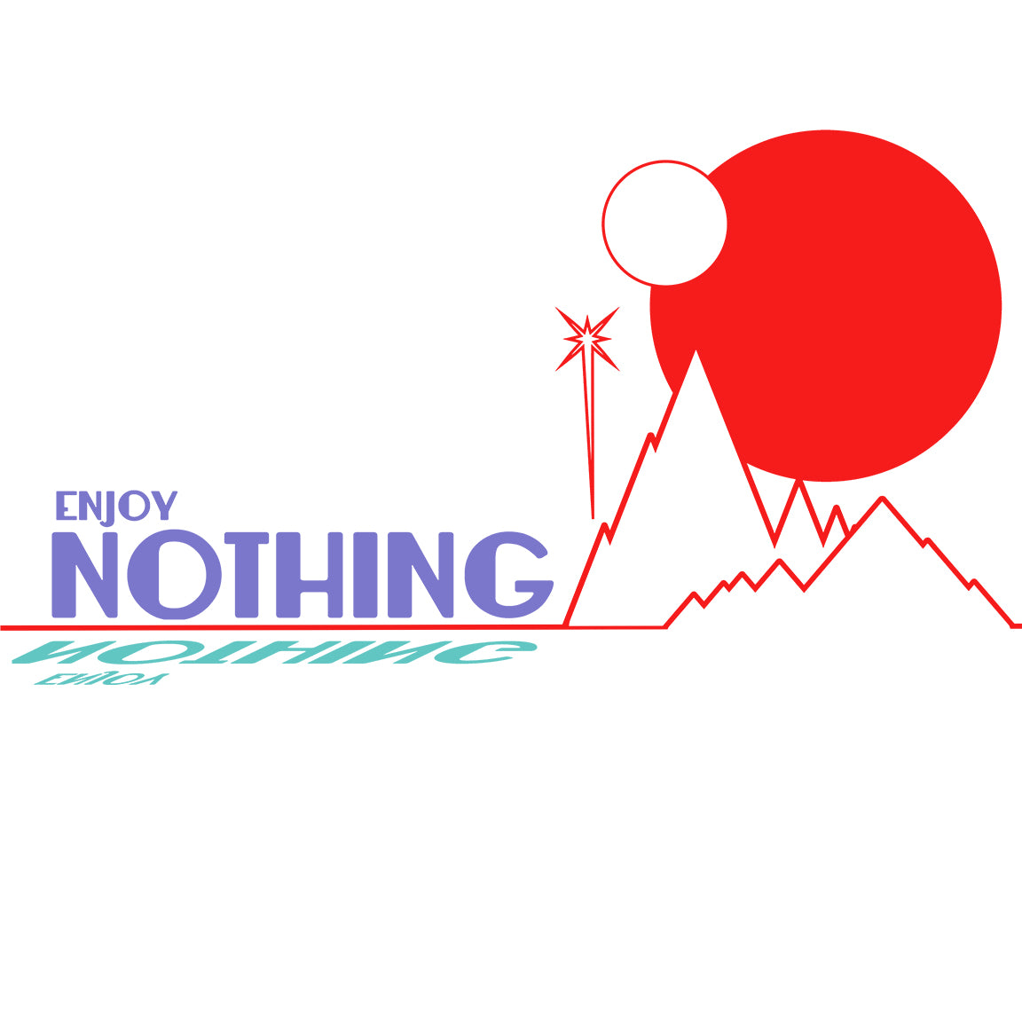 Organic Enjoy Nothing Hoodie Red Planet