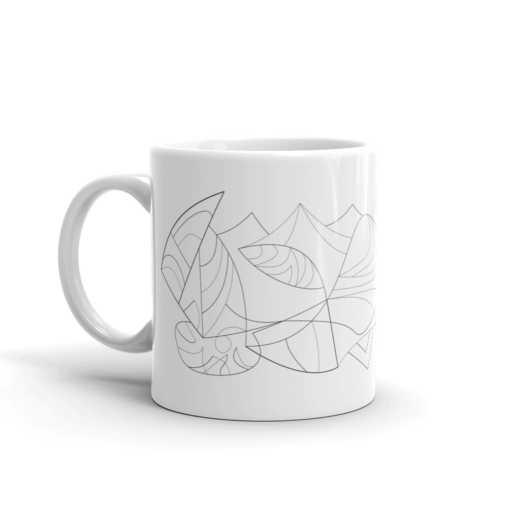 Abstract Salmon Mug