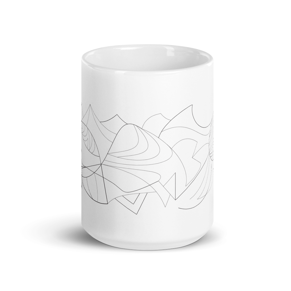 Abstract Salmon Mug