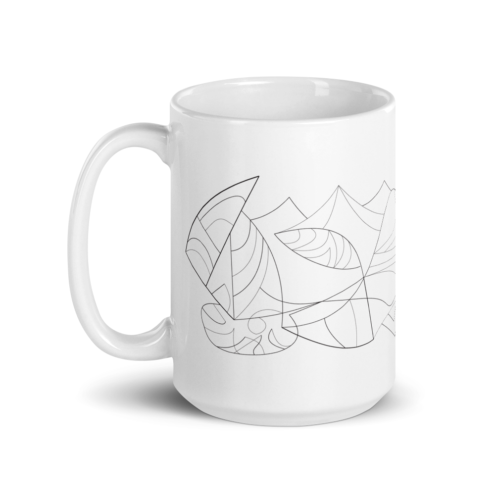 Abstract Salmon Mug