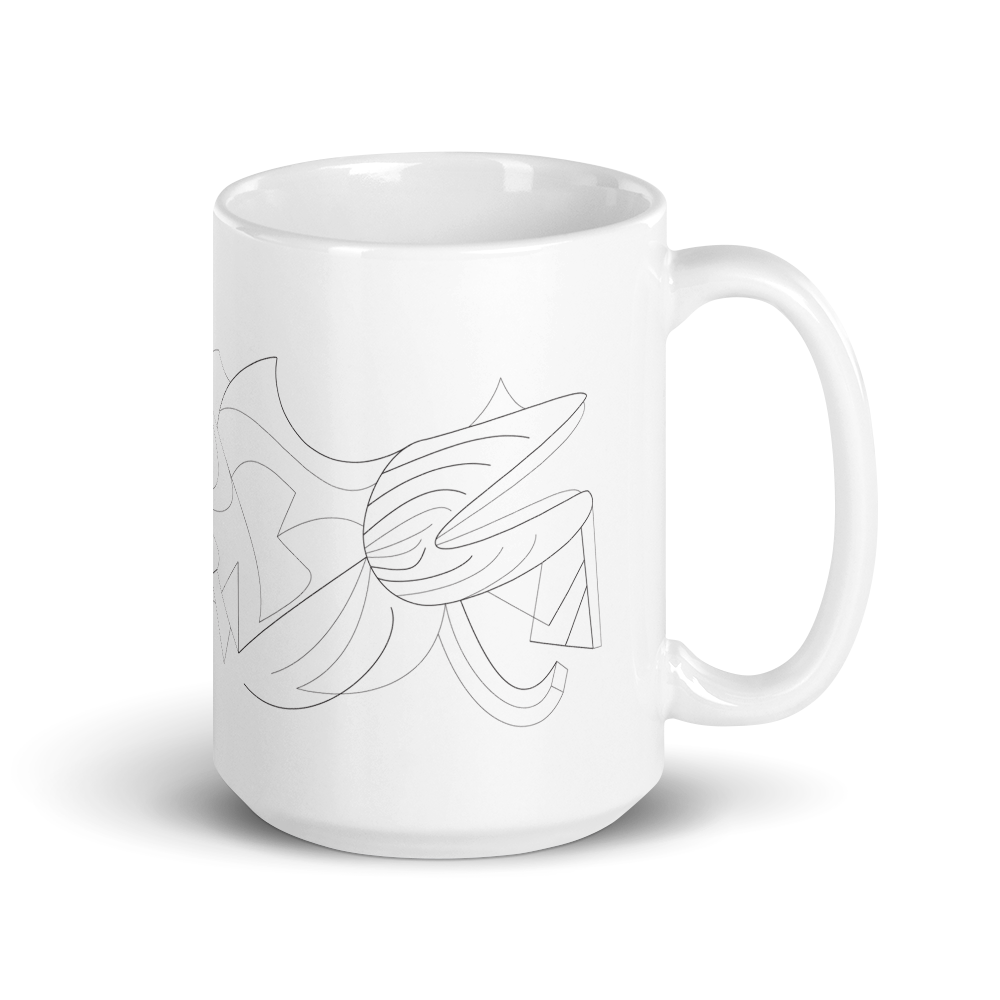 Abstract Salmon Mug