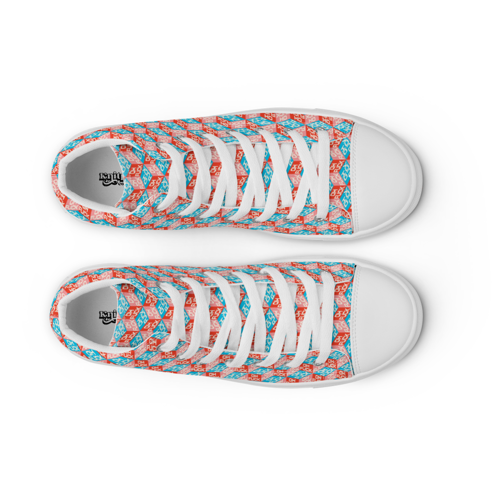 Oh F*ck Women’s high top canvas shoes