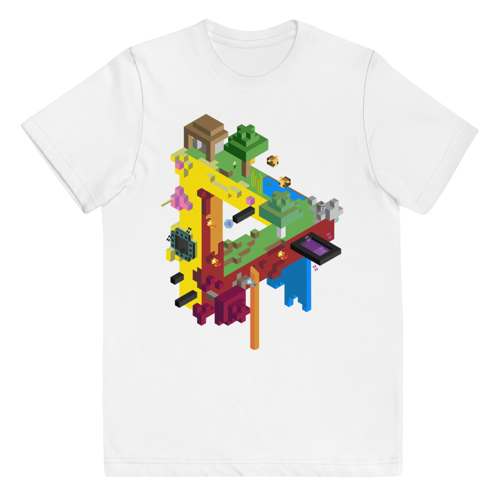 Minecraft MC Escher tee (Youth) white