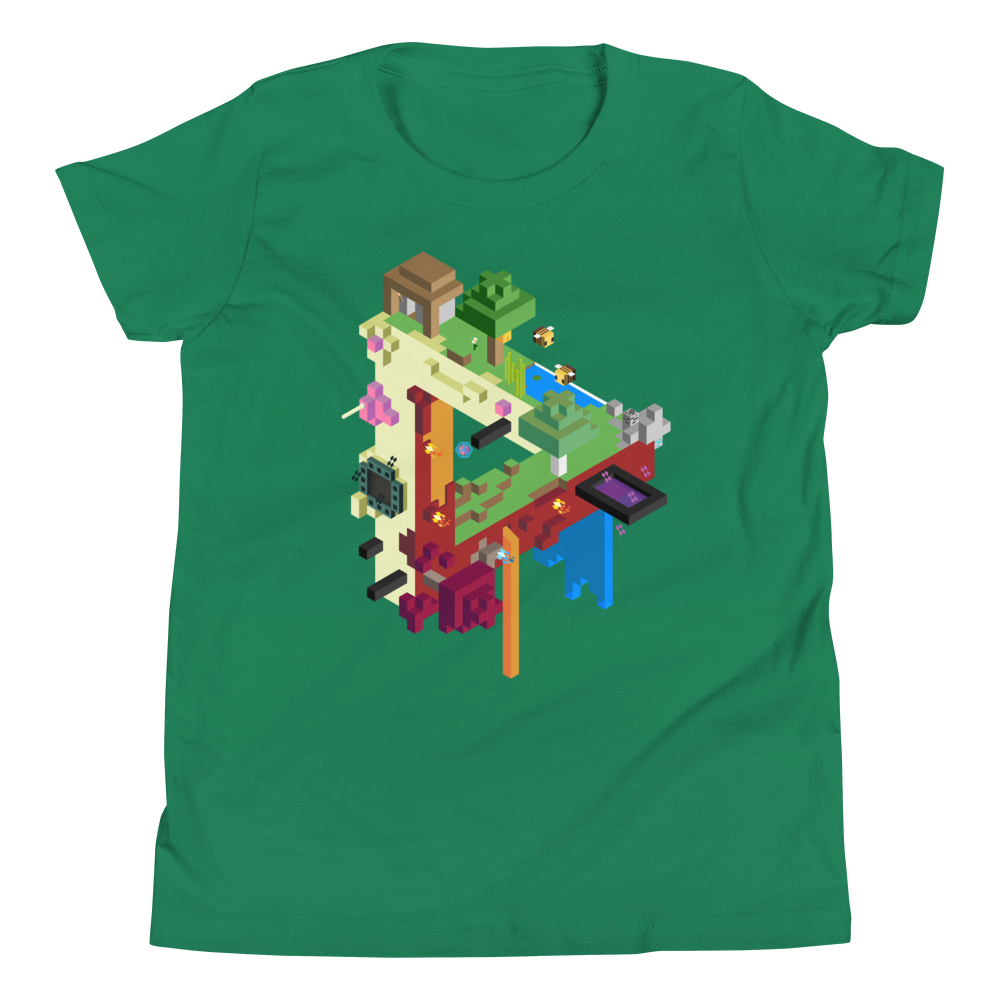 Minecraft MC Escher tee (Youth) on color