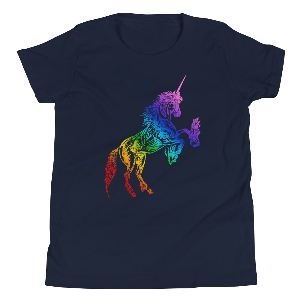 【DIMANCHE】RAINBOW UNICORN T-SHIRT New Blue TCP The Children's Place Rainbow Unicorn Love Tee