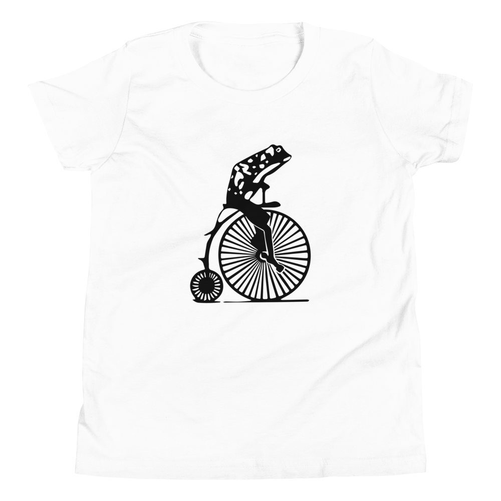 Frog on a Penny Farthing (Youth) light colors